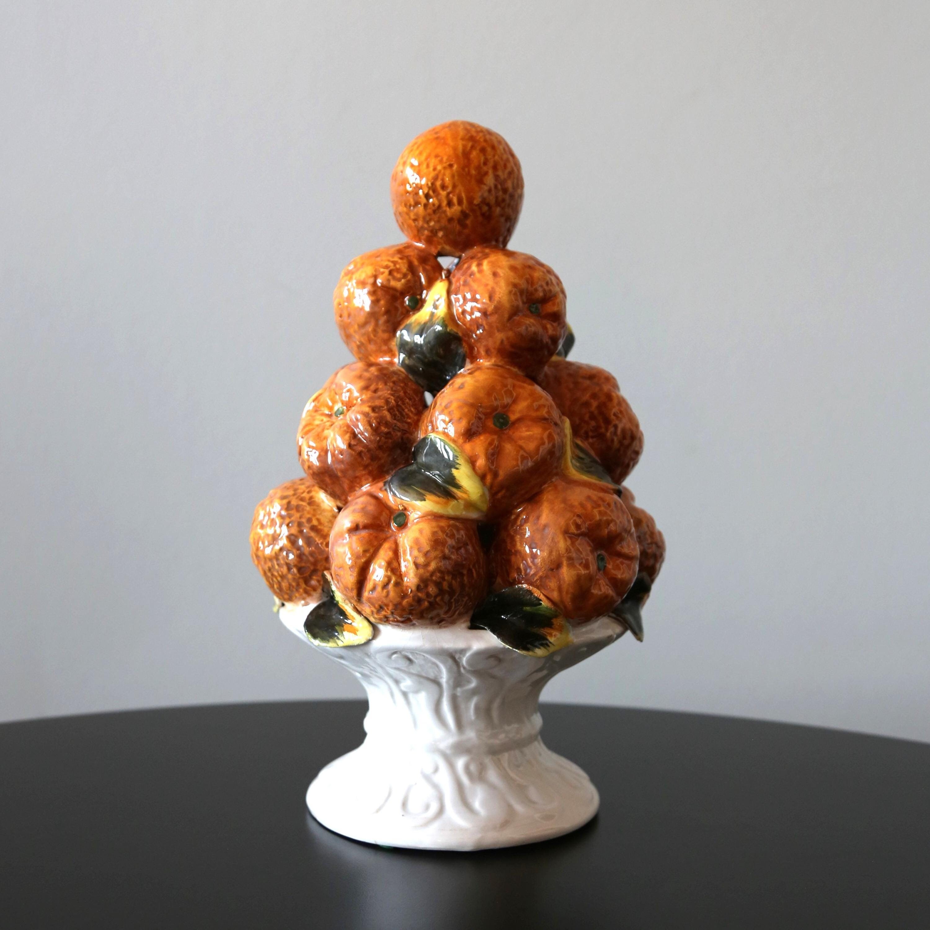 カポディモンテ　バラフルーツトレイコンポートフラワースタンド　陶器脚付きスタンド カポディモンテ バラフルーツトレイコンポートフラワースタンド