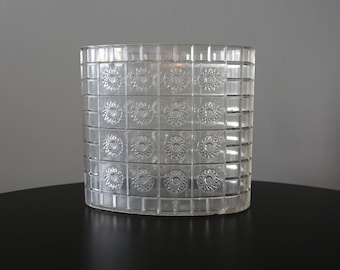 Vintage Waste Basket Mid Century Starburst Design Bathroom Trash Can 1960s Acrylic