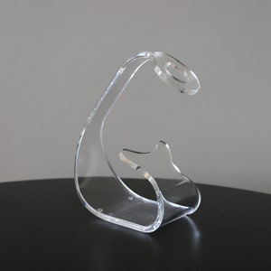 MCM Lucite Wine Bottle Holder / Pourer Vintage Acrylic Bar Storage