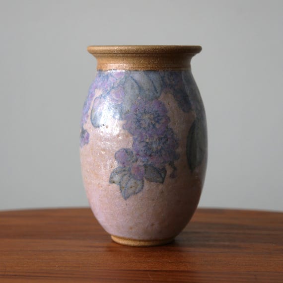 Vintage Art Pottery Handmade Stoneware Vase by Don and Linda