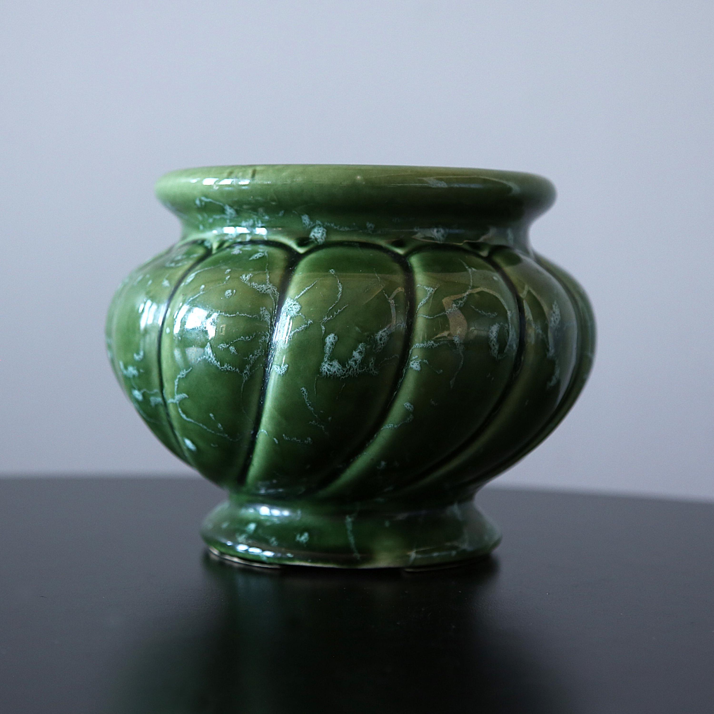 Splatterware Pot Vintage Splatterware Ceramic Planter Mid Century Footed Flower Pot USA ...
