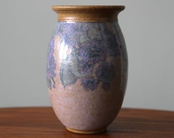 Vintage Art Pottery Handmade Stoneware Vase by Don and Linda Vintage Art Pottery Handmade Stoneware Vase by Don and Linda