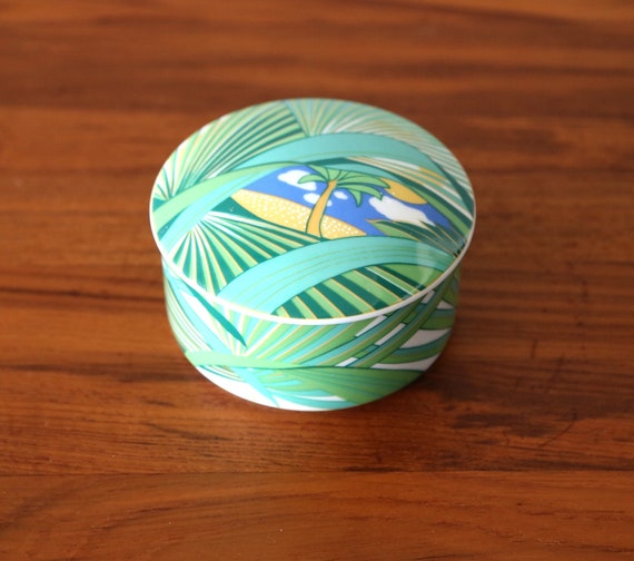 Rosenthal Studio Line Porcelain Trinket Box: Brigitte Doege, Caribbean Design