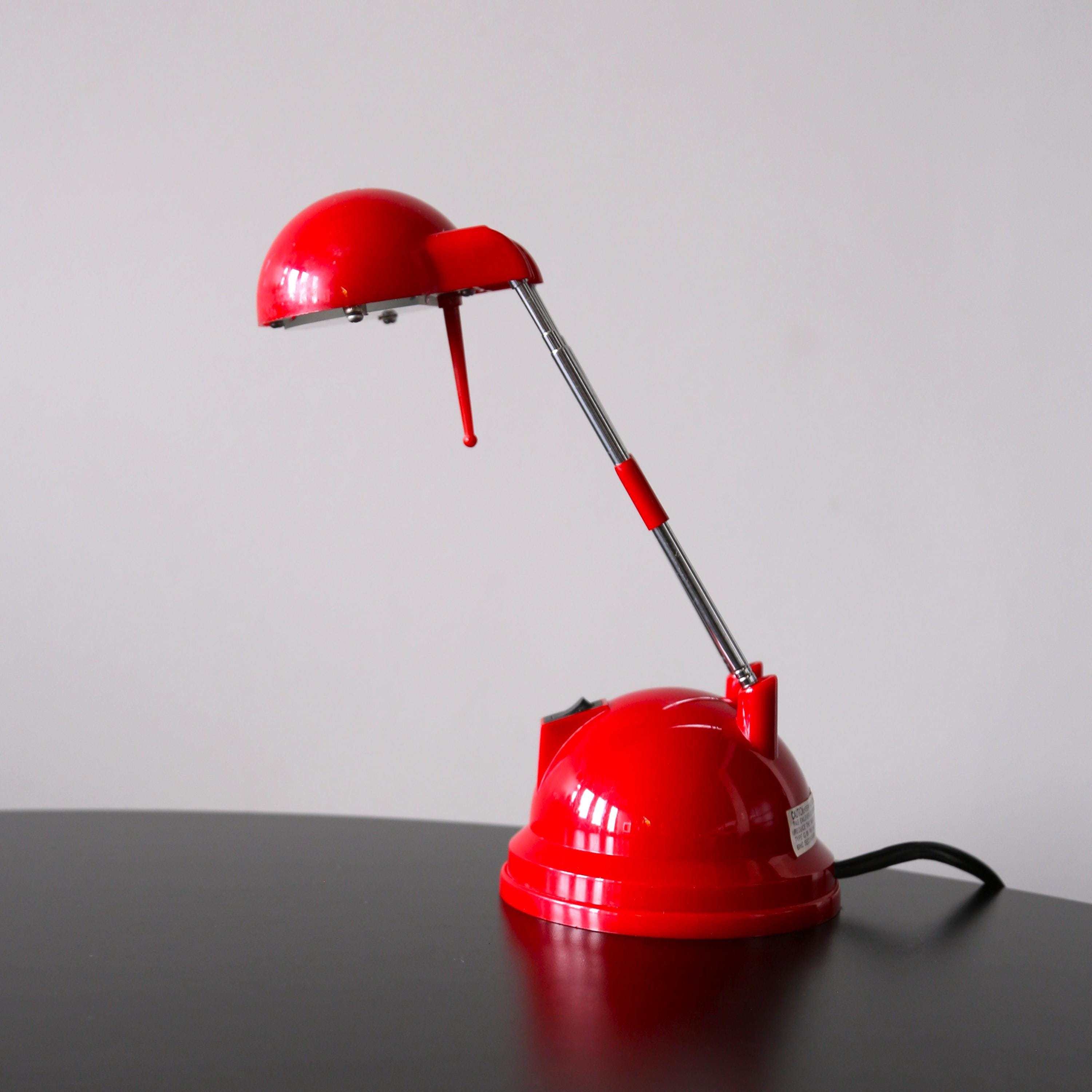 IKEA Espressivo Cherry Red Halogen Desk Lamp Post Modern 1990s