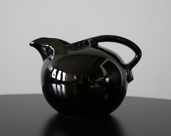 Frankoma Black Onyx Pitcher #87 Vintage Art Deco Ceramics 1942-1954