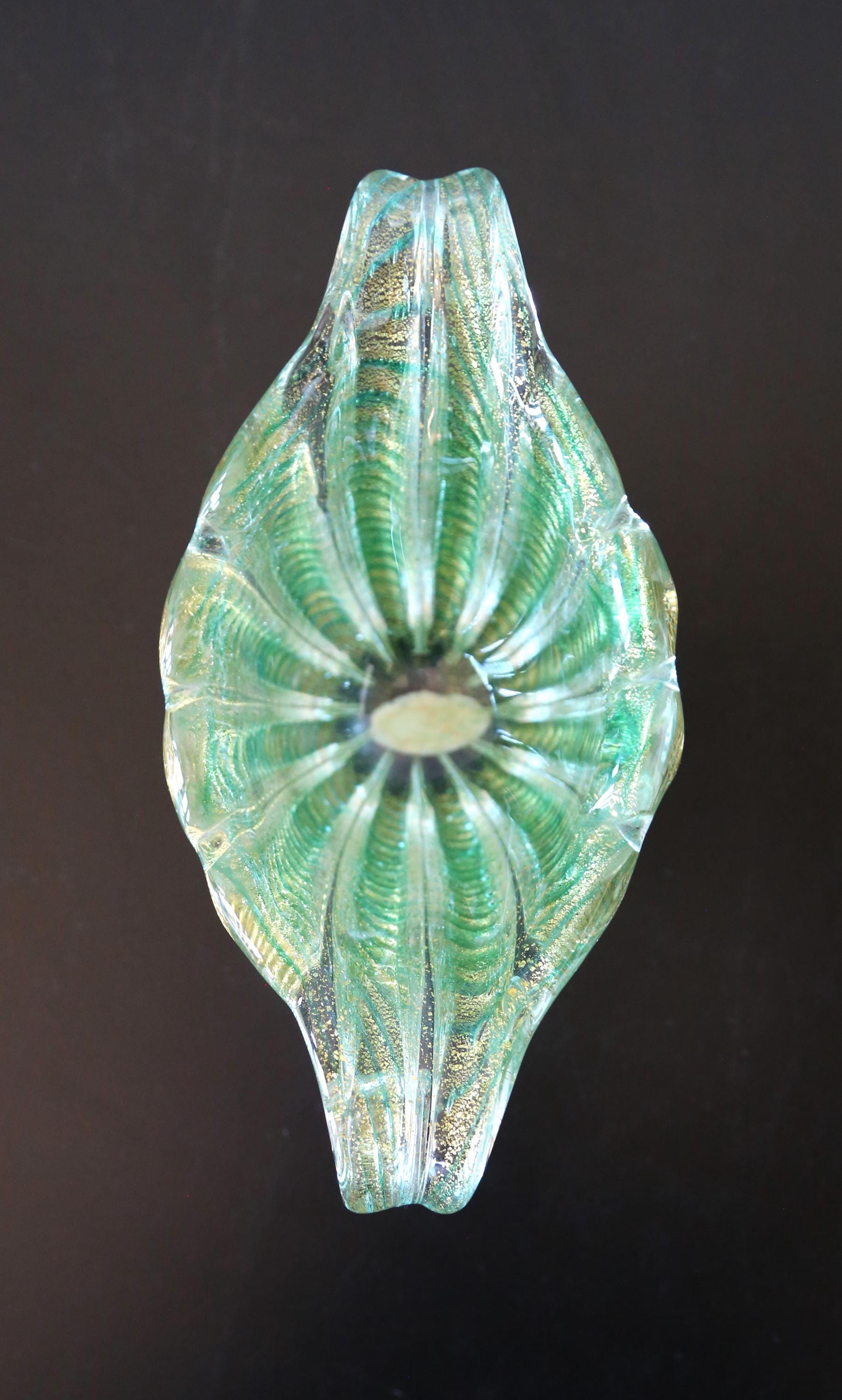 ヴィンテージ ムラーノ ガラス ボウル: G. Giaccobe Cordonato D'oro