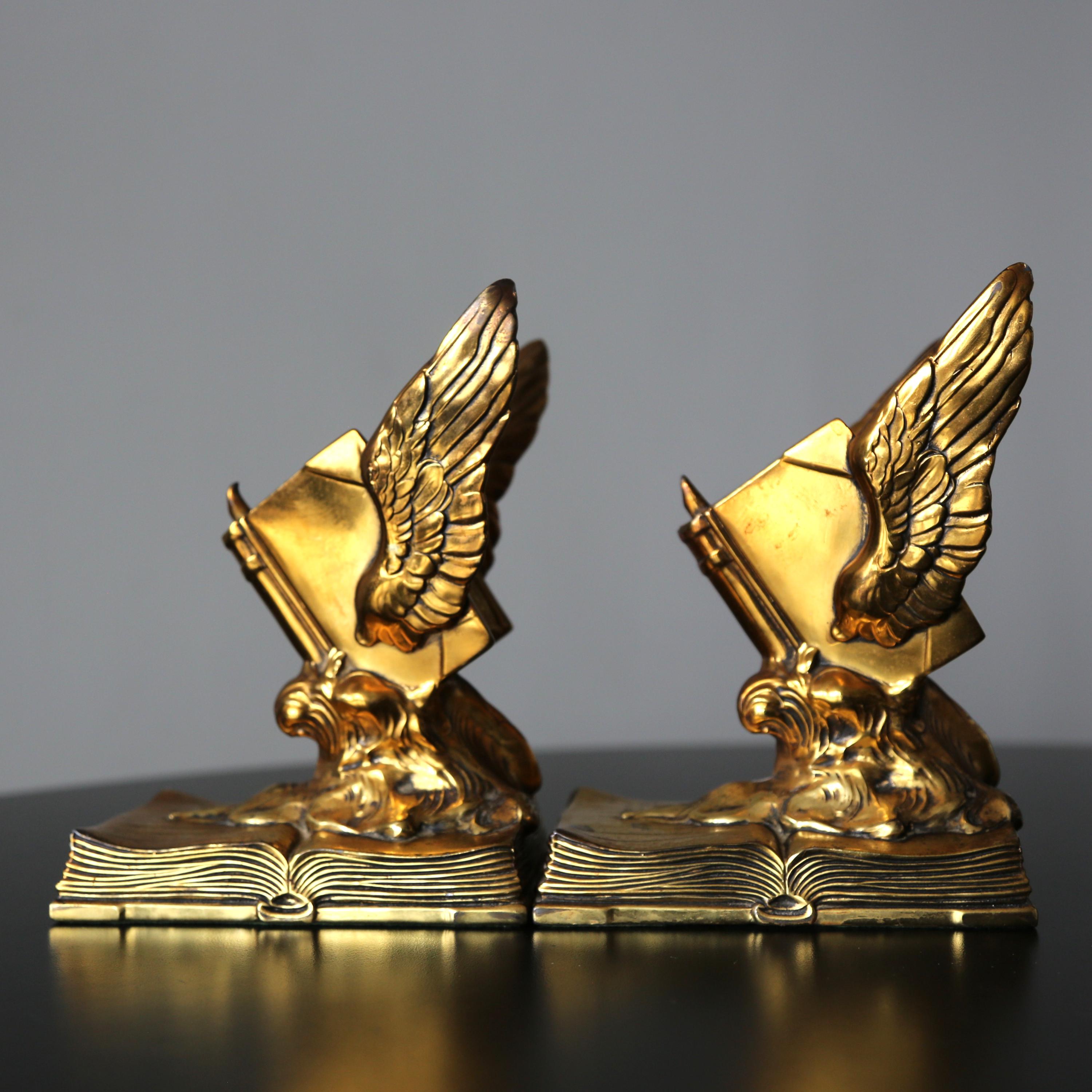 アンティーク ジェニングス ブラザーズ 真鍮仕上げ ウィングド ブック