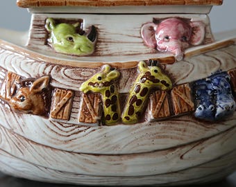 【未使用】HOYA EXEJOUR EPNS 洋食器 27本セット 木箱入り Vintage Noah's Ark Cookie Jar 1970s Ceramic Canister Treasure