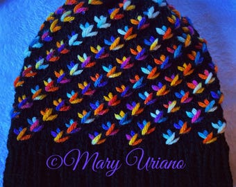 Loom Knit Lotus Flower Hat PDF Pattern + Video Tutorial