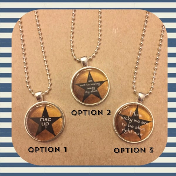 Hamilton-inspired quote necklaces! Theater lovers will love this gift!