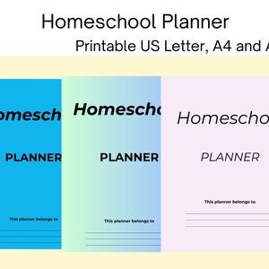 Printable Homeschool Planner Bundle With Multiple Covers to Choose From ...