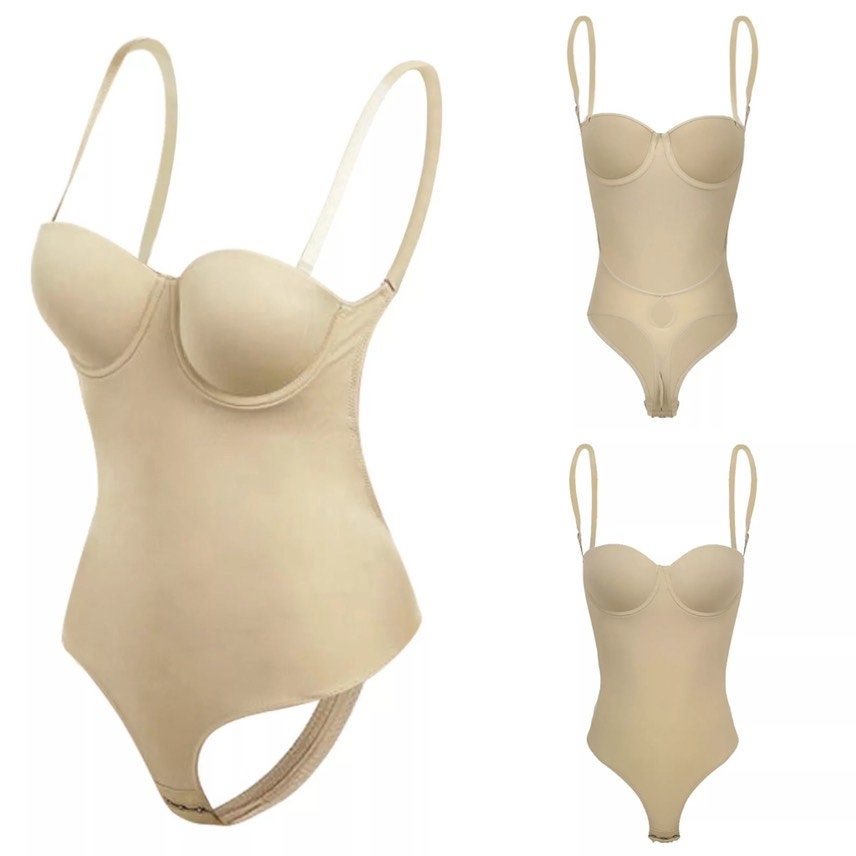 Vintage Deadstock 80s Exquisite Form Nude Body Slimming Shapewear Bodysuit  34B M 