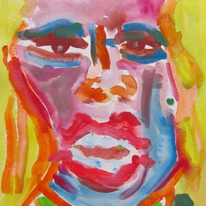 Blonde Study: Original gouache on paper
