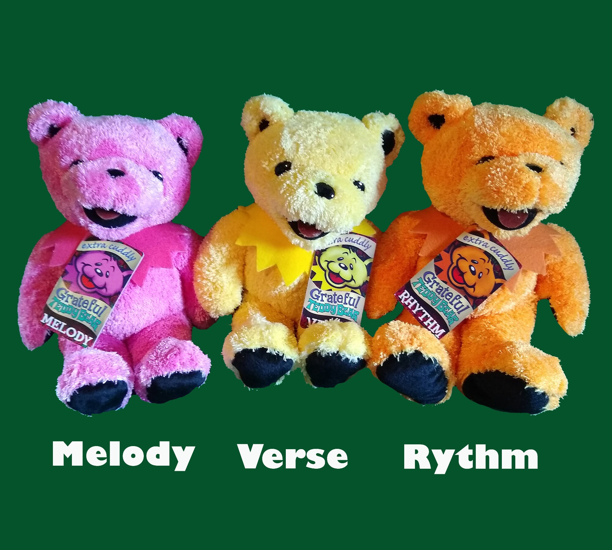 Vintage Series 6 Grateful Dead 7-inch Bears by Liquid Blue