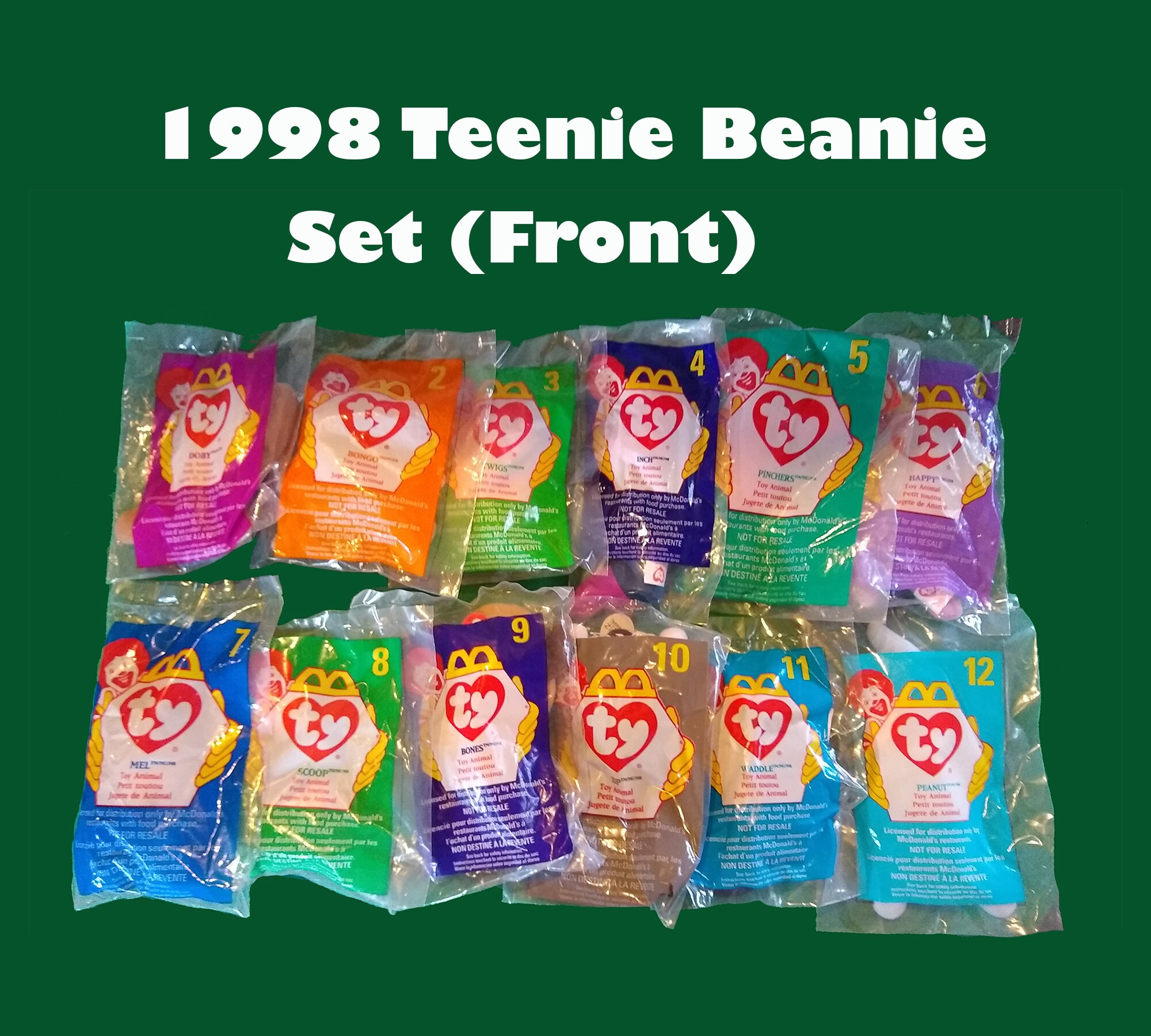 Your Choice of 1998 McDonald's Happy Meal Teenie Beanies by Ty