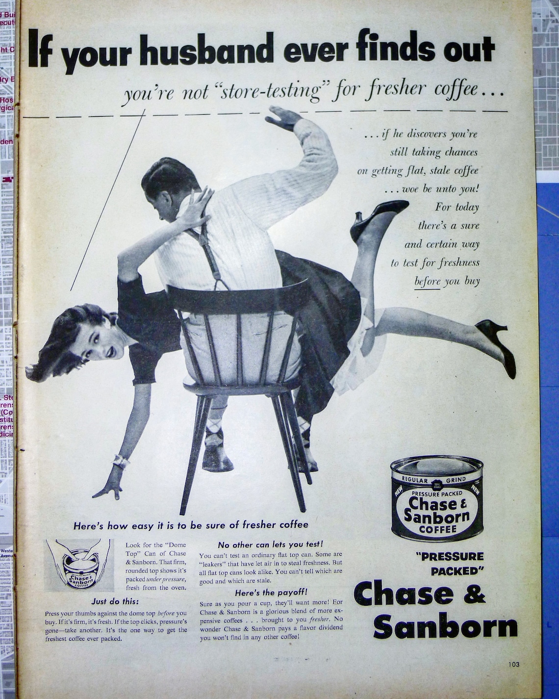 1950s Chase & Sanborn Coffee Ad Offensive 50s advertising Etsy