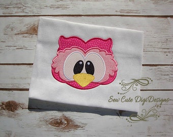 Cute Owl Applique Design