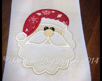 I believe in Santa - do you?  Adorable Santa Claus Applique Design - Instant Download