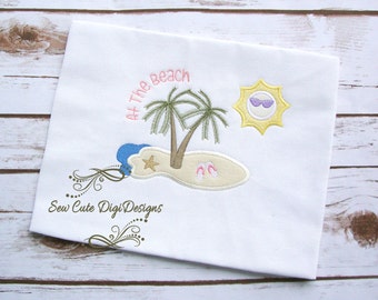 At The Beach Applique Design