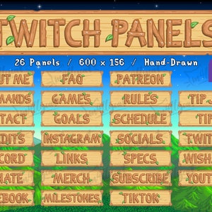 Stardew Valley Twitch Panels - Hand Drawn! | Pack of 26