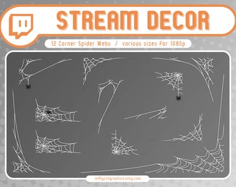 Spiderweb Stream Overlay | Spooky Decorations | 12 Variations