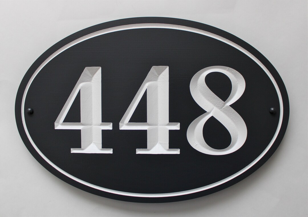 Custom Oval PVC House Number Sign Weather Resistant House Etsy