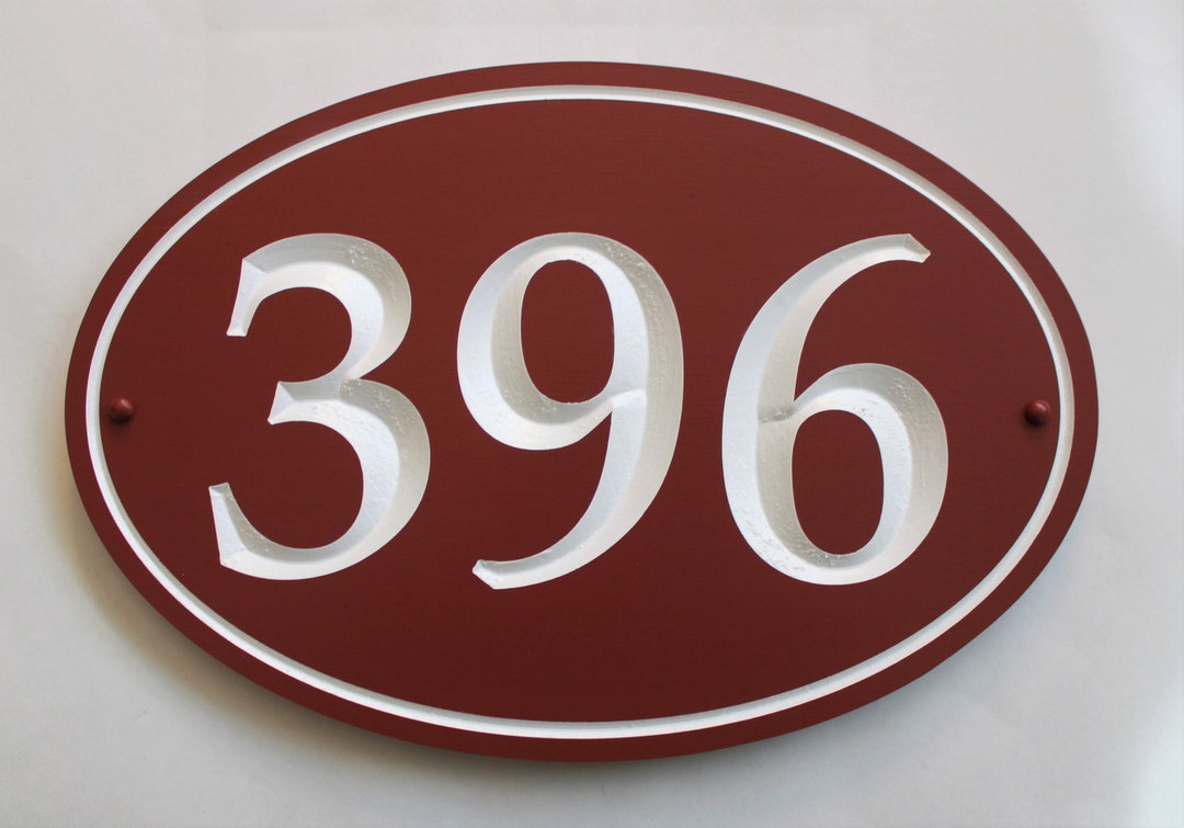 Custom Oval PVC House Number Sign House Number Plaque With Etsy