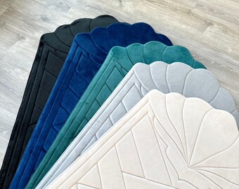 Muslim Prayer Mat | Large Sea shell Anti-Slip Prayer Rug with Tote Bag