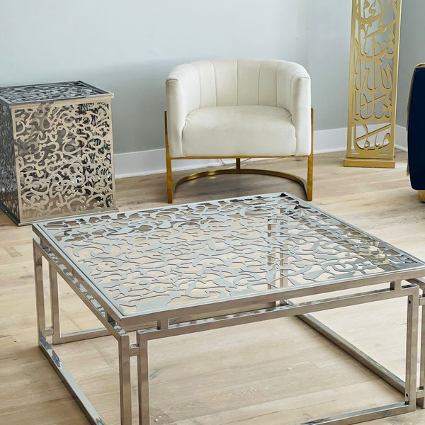 Arabic calligraphy Center Table + Two Side Tables 50% off