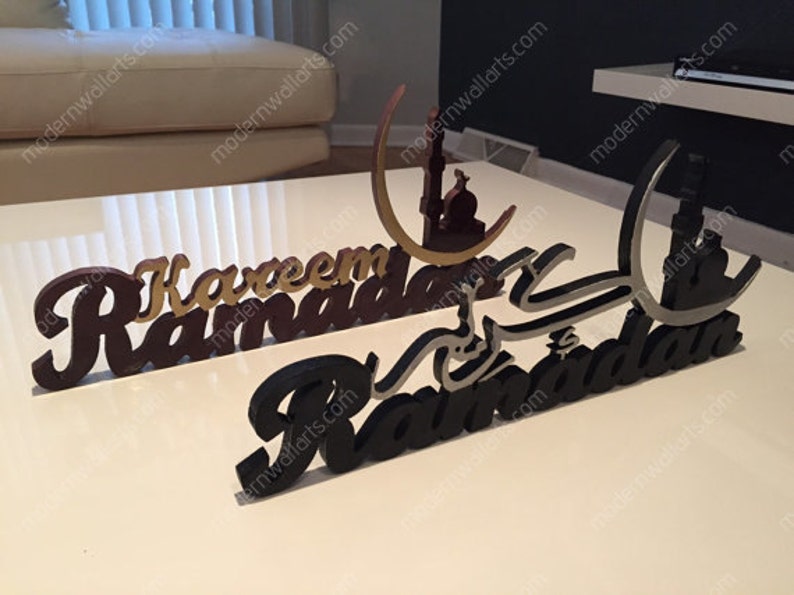 ramadan kareem wooden sign