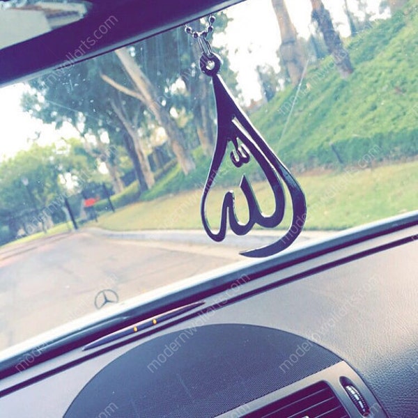 Car Hang Set Stainless Steel Allah Tear Drop Art