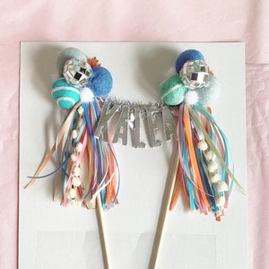 Keepy Uppy// Needle-felt Blue Balloon Cake Topper