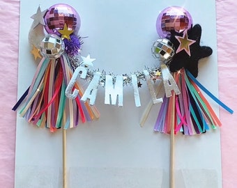 Galactic Disco Ball Cake Topper