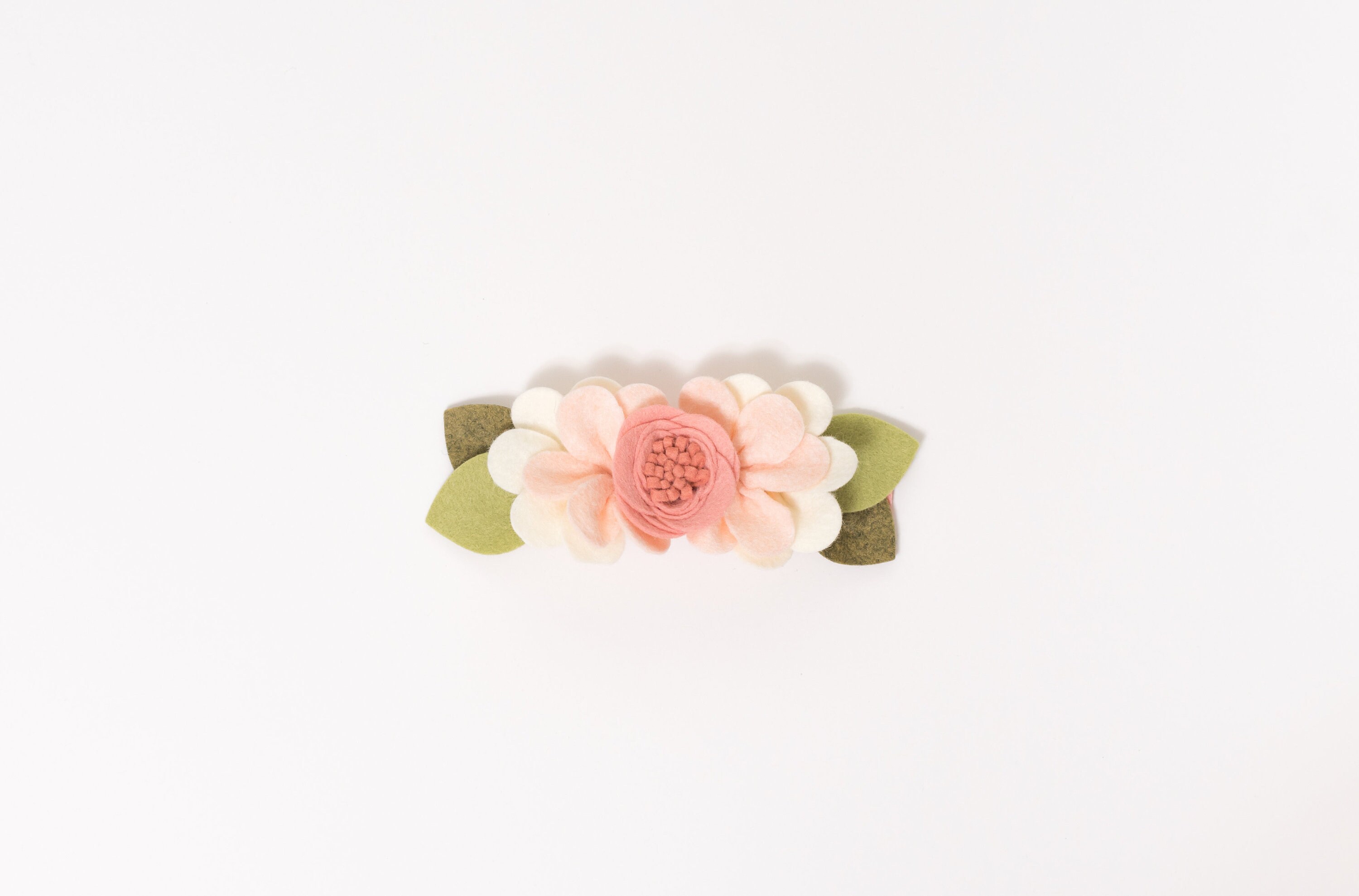 BLUSH + CREAM OMBRE // felt flower pixie crown // felt flower accesso…