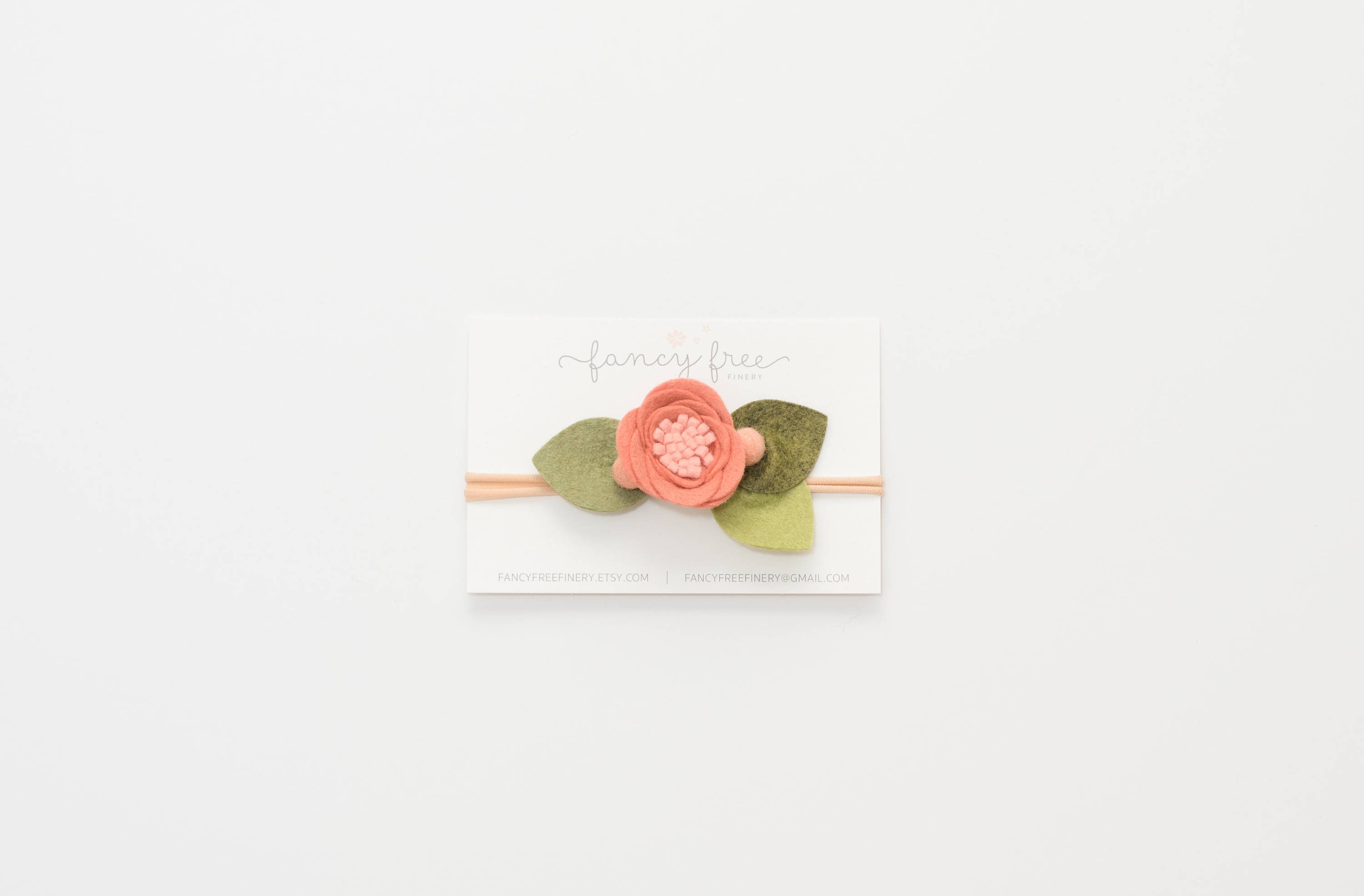 GRAPEFRUIT // single felt flower headband or alligator clip
