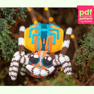 PDF PATTERN : Mara, the peacock spider - crochet amigurumi pattern