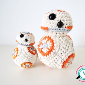 Pdf PATTERN : BB8 droid with movable head BB-8 Star Wars robot crochet amigurumi pattern BB 8 Force Awakens star wars crochet pattern image 3