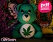 PDF PATTERN : Don't Care Bear amigurumi plush - marijuana crochet pattern - Weed Carebear plushie crochet pattern - crochet bear amigurumi 