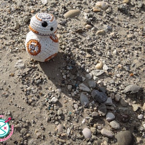 Pdf PATTERN : BB8 droid with movable head BB-8 Star Wars robot crochet amigurumi pattern BB 8 Force Awakens star wars crochet pattern image 8