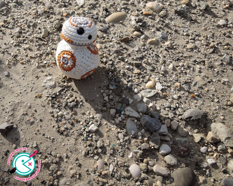 Pdf PATTERN : BB8 droid with movable head BB-8 Star Wars robot crochet amigurumi pattern BB 8 Force Awakens star wars crochet pattern image 8