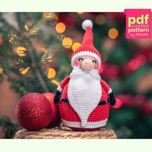 PDF PATTERN : Chubby Santa amigurumi - Father Christmas crochet pattern - crochet nativity pattern