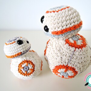 Pdf PATTERN : BB8 droid with movable head BB-8 Star Wars robot crochet amigurumi pattern BB 8 Force Awakens star wars crochet pattern image 4