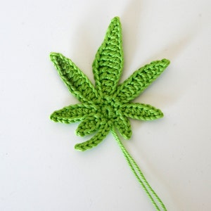 PDF PATTERN : Marijuana leaf crochet pattern crochet pot leaf pattern crochet marijuana crochet weed leaves applique pattern image 2