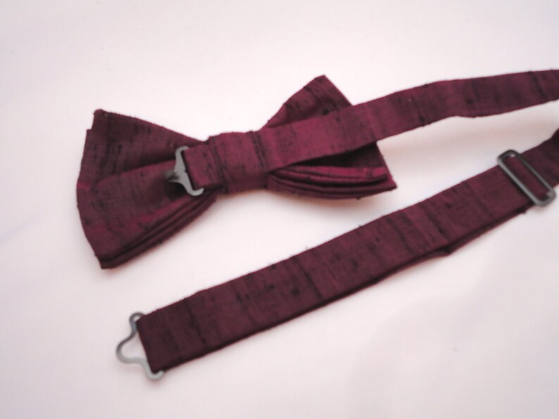 Silk bow tie pre tied or self tie one size on an adjustable neck band