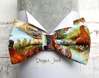 Partridge and Pheasant Pre Tied Bow Tie