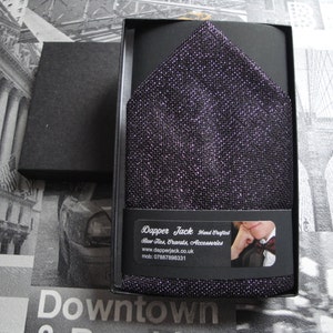Pañuelo de bolsillo, pañuelo de bolsillo purpurina violeta