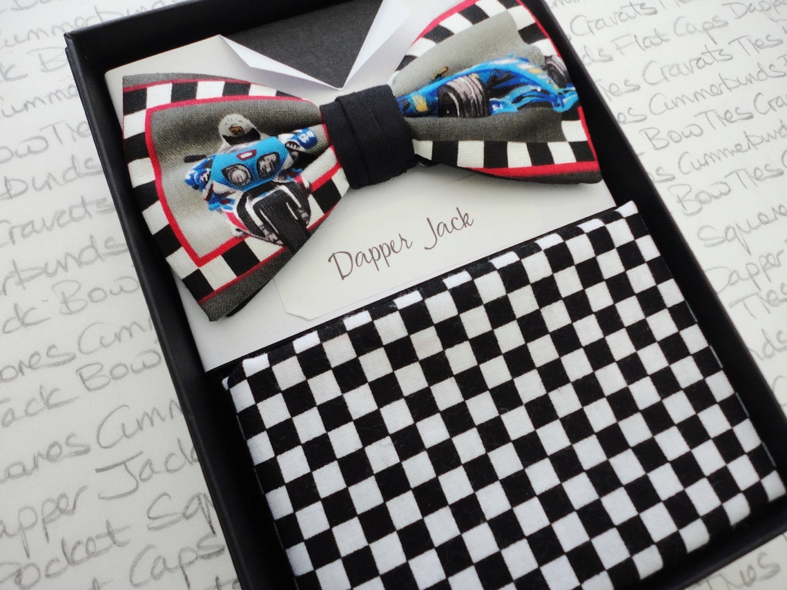 Bow Tie F1 Car and Bike Bow Ties for Men Bow Tie and Pocket Etsy UK