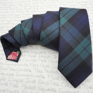 Ties for men, blackwatch tartan tie