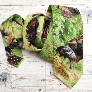 Turkey Print Necktie, Excellent Gift For The Turkey Farmer