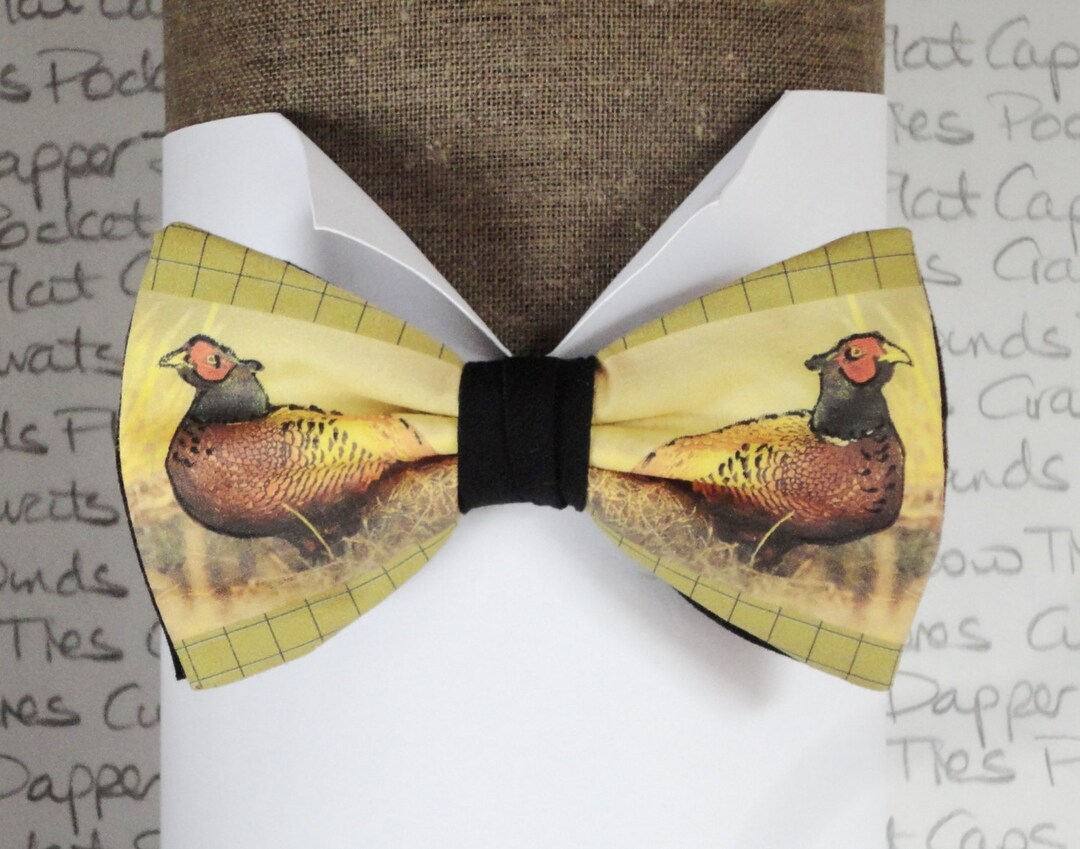 pheasant print tie